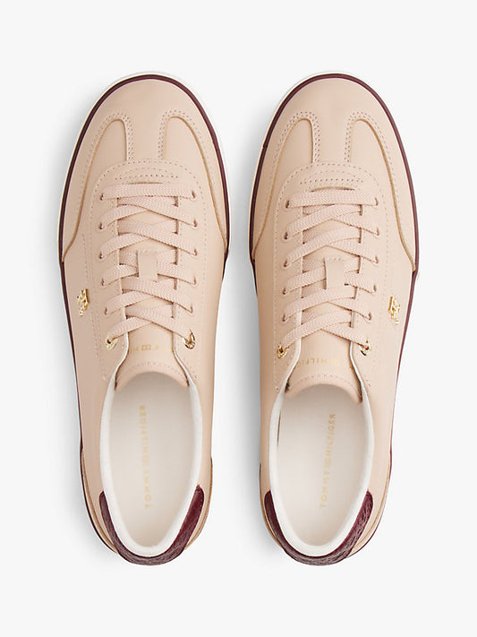 Leather Monogram Lace-Up Trainers