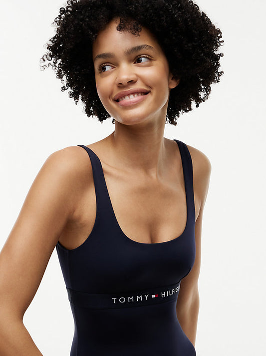 Logo Band One-Piece Swimsuit