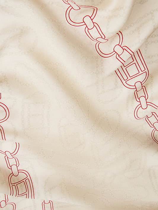 Woven Chain Pure Silk Scarf