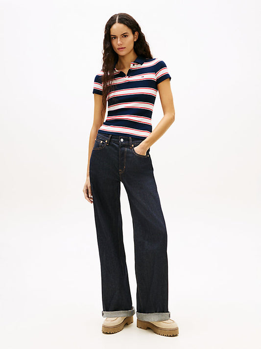 Slim Fit Ribbed Polo Shirt
