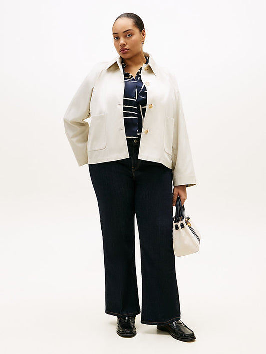 Curve Water Repellent Collared Relaxed Short Jacket