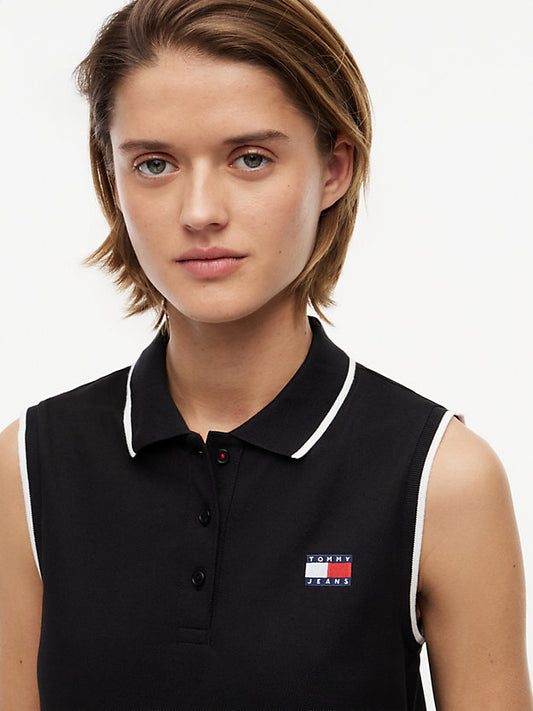 Badge Pique Mini Polo Dress