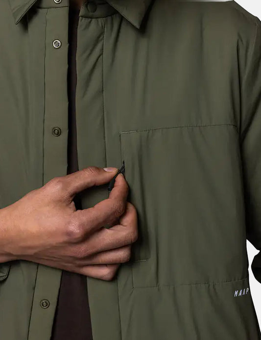 Padded Overshirt - Limestone Green