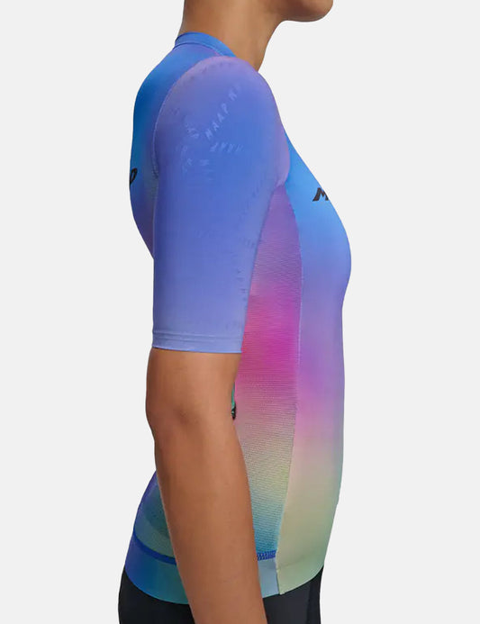 Womens Blurred Out Pro Hex Jersey 2.0 - Blue Mix