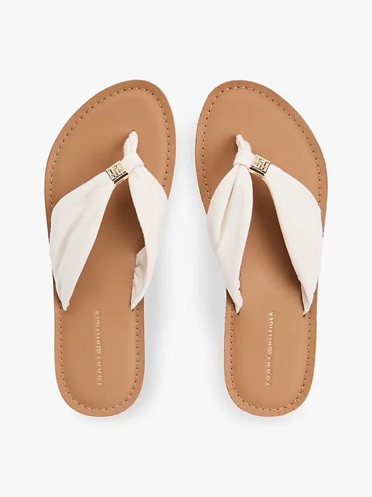 Monogram Plaque Hemp Flip-Flops