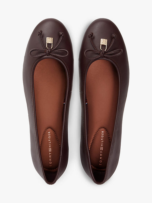 Monogram Charm Leather Ballerinas