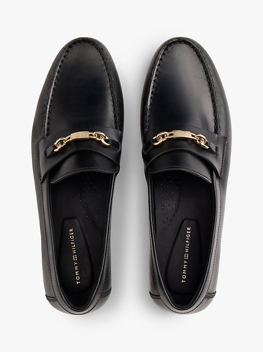 Leather Monogram Horsebit Chain Loafers