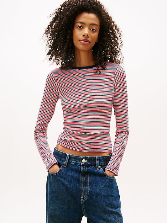 Slim Ribbed Long Sleeve T-Shirt