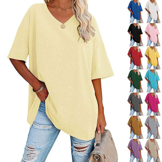 T-shirt ample d'été pour femme (3 articles achetés = livraison gratuite)