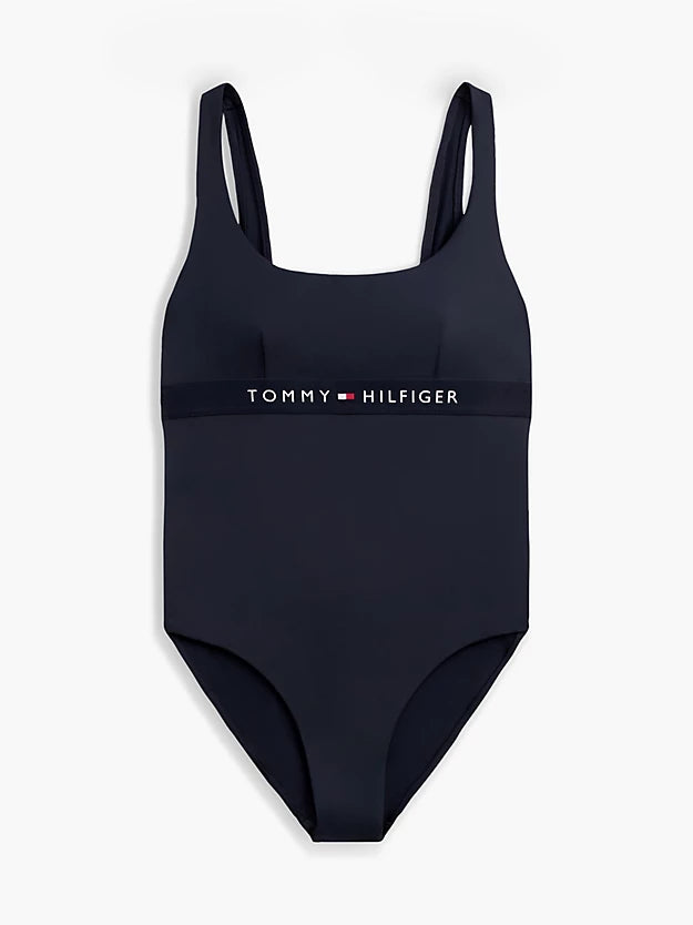 Logo Band One-Piece Swimsuit