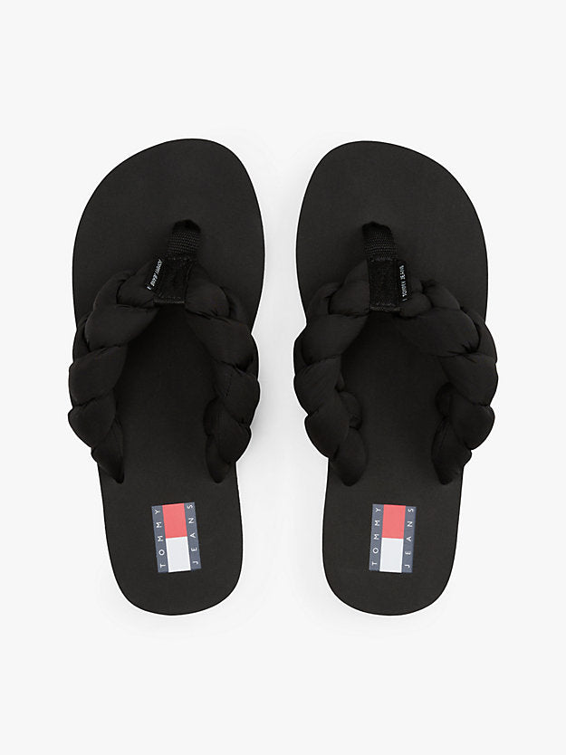 Braided Padded Strap Serrated Flip-Flops