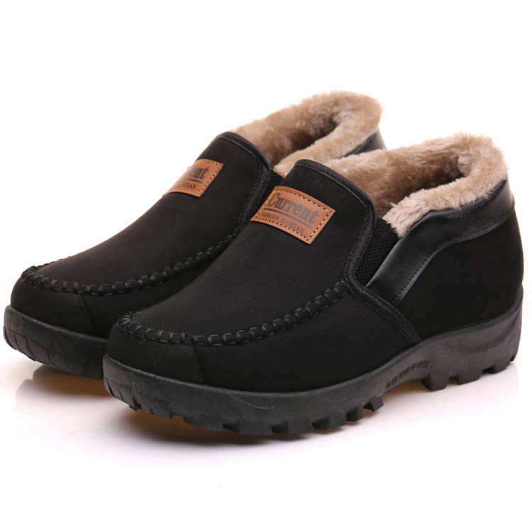 Bequeme wasserdichte warme Leder-Schneestiefel