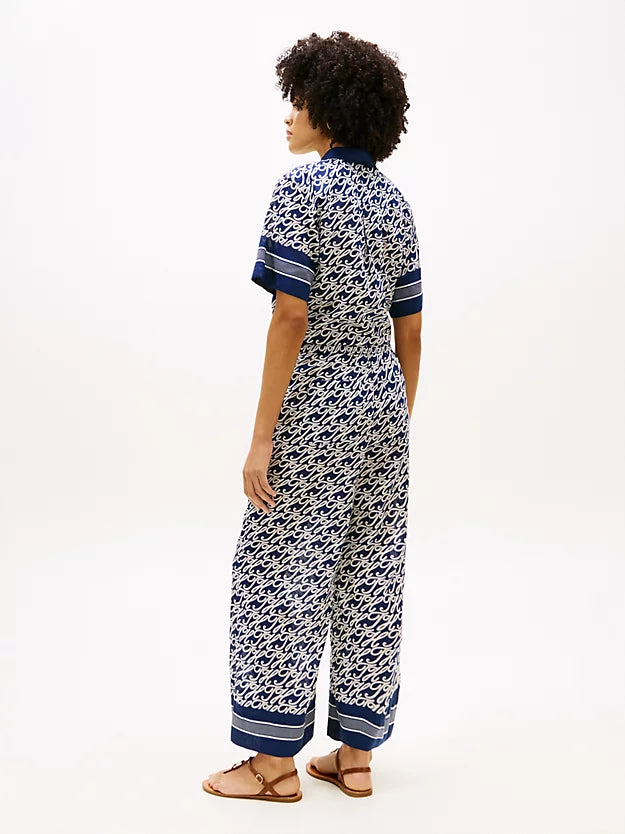 Print Voile Wide Leg Trousers WiSilk