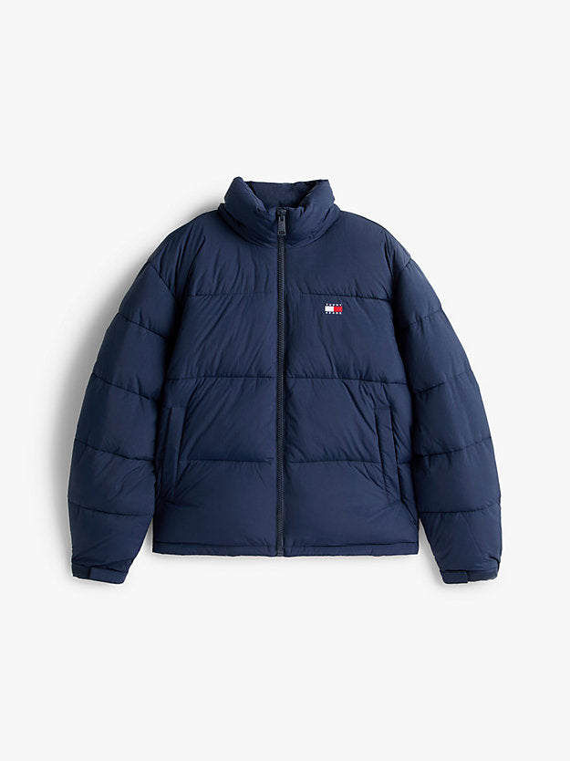 Back Logo Relaxed Hooded Puffer Jacket