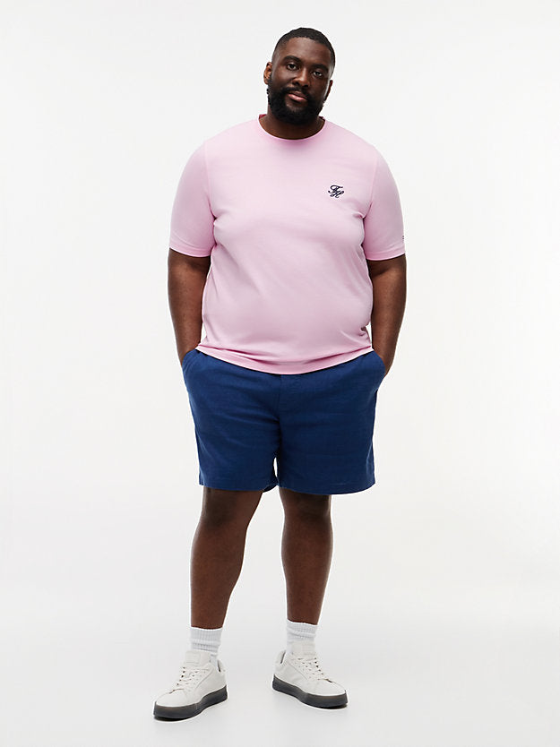 Plus Dover Linen Blend Regular Fit Chino Shorts
