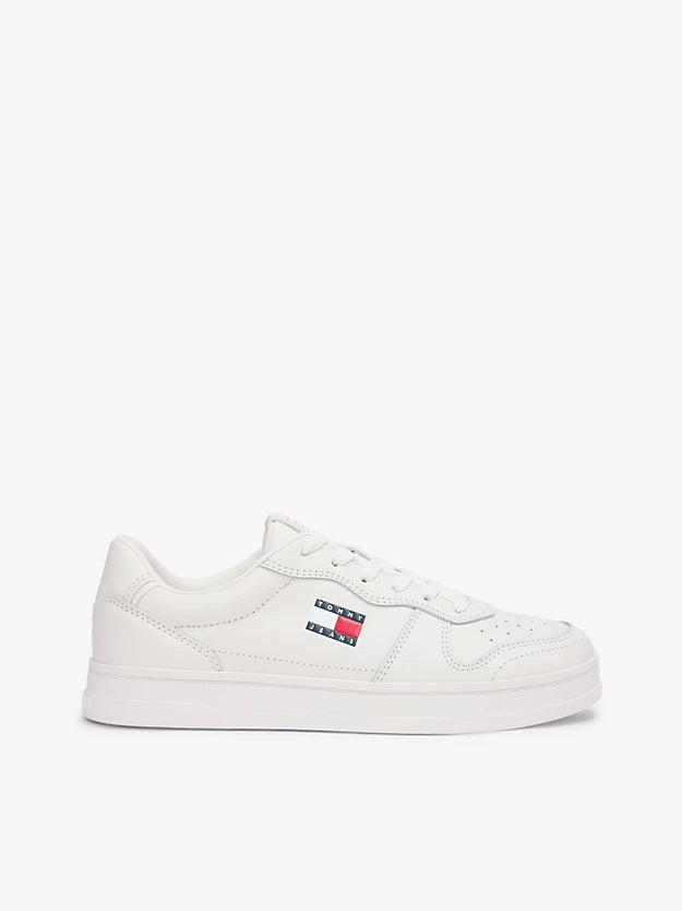 The Greenwich Leather Contrast Heel Trainers