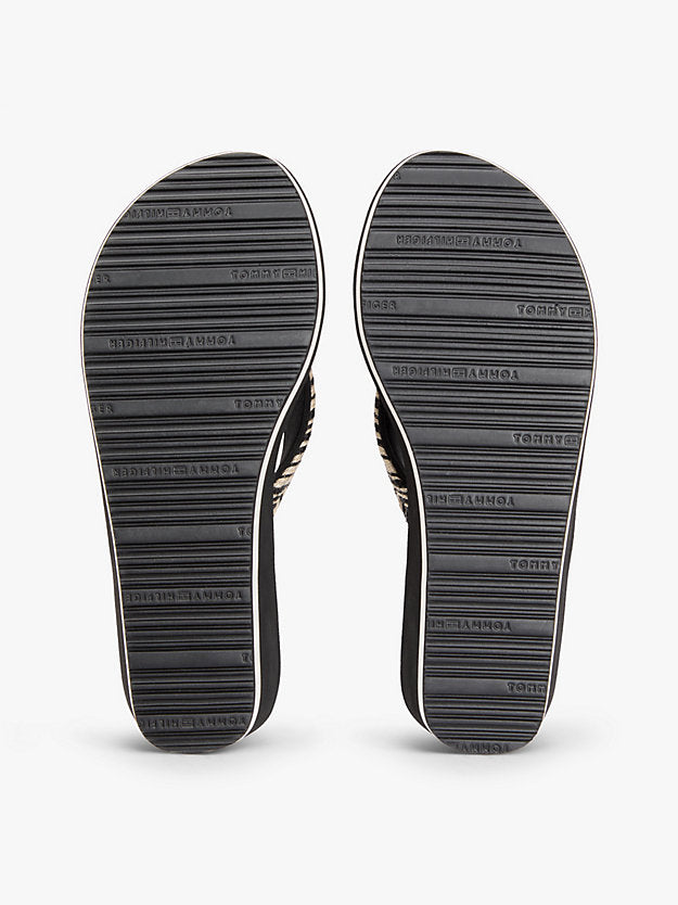 Rope Strap Wedge Flip-Flops