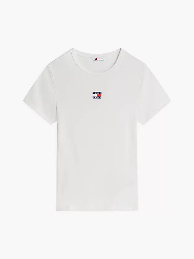 Badge Ribbed Slim T-Shirt