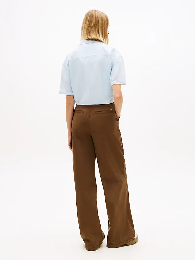 Relaxed Fit Linen Blend Tie Front Shirt
