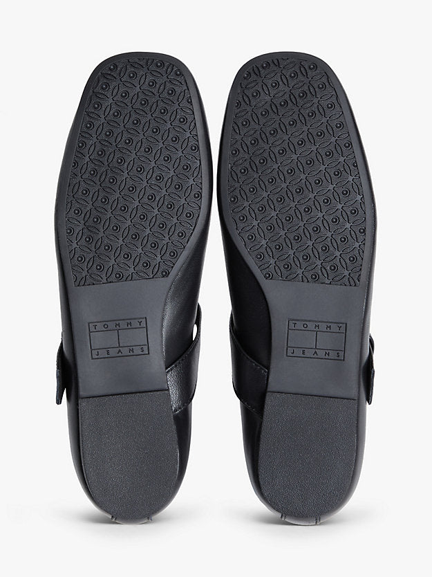 Leather Buckle Ballerinas