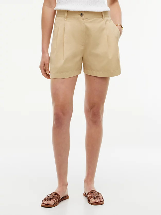 Washed Flared Chino Shorts