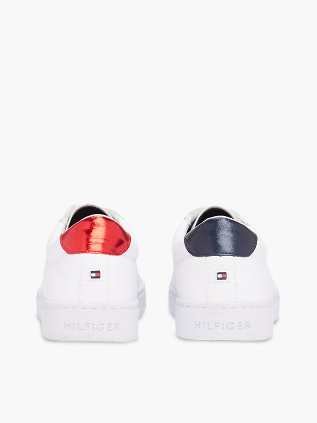 Metallic Back Lace-Up Trainers