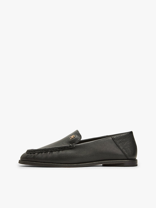Leather Ruched Toe Loafers