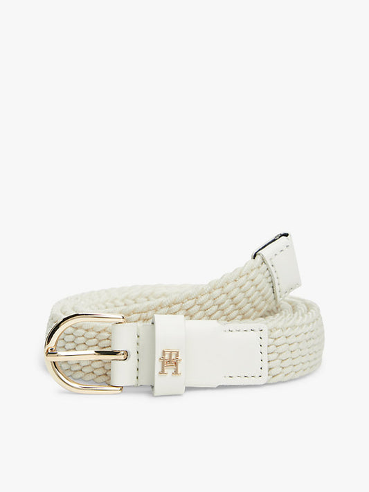 Essential Rounded Buckle Braided Elastic Belt