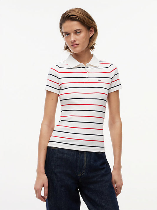 Slim Fit Ribbed Polo Shirt