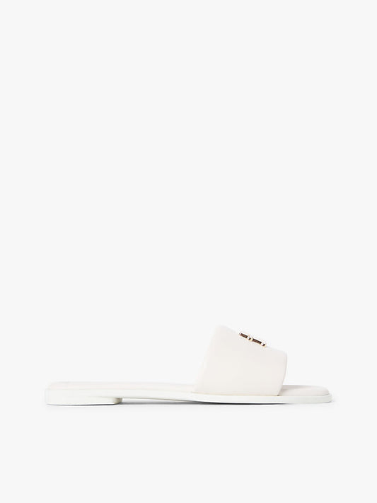 Leather Monogram Strap Mules