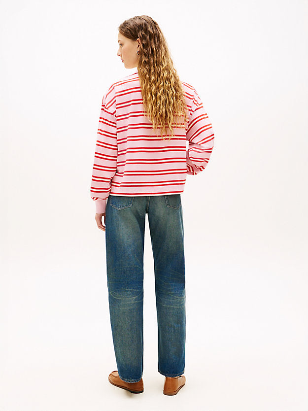 1985 Relaxed Fit Stripe Long Sleeve Polo Shirt