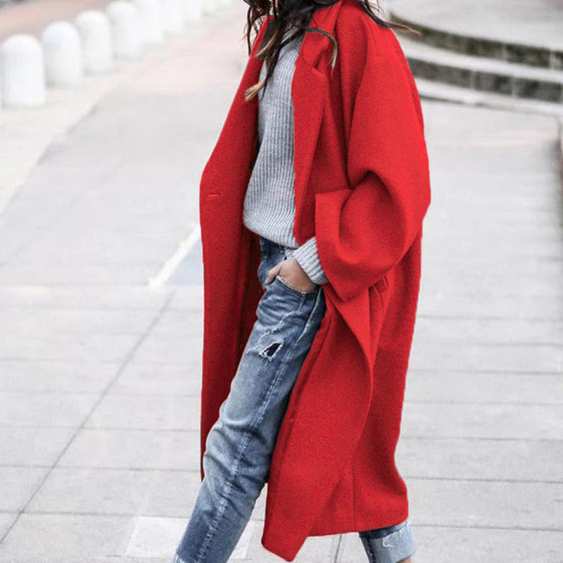 🔥Nur noch 36 Stück auf Lager – Oversize Retro Freizeit Windbreaker Einfarbig Warmer Mantel