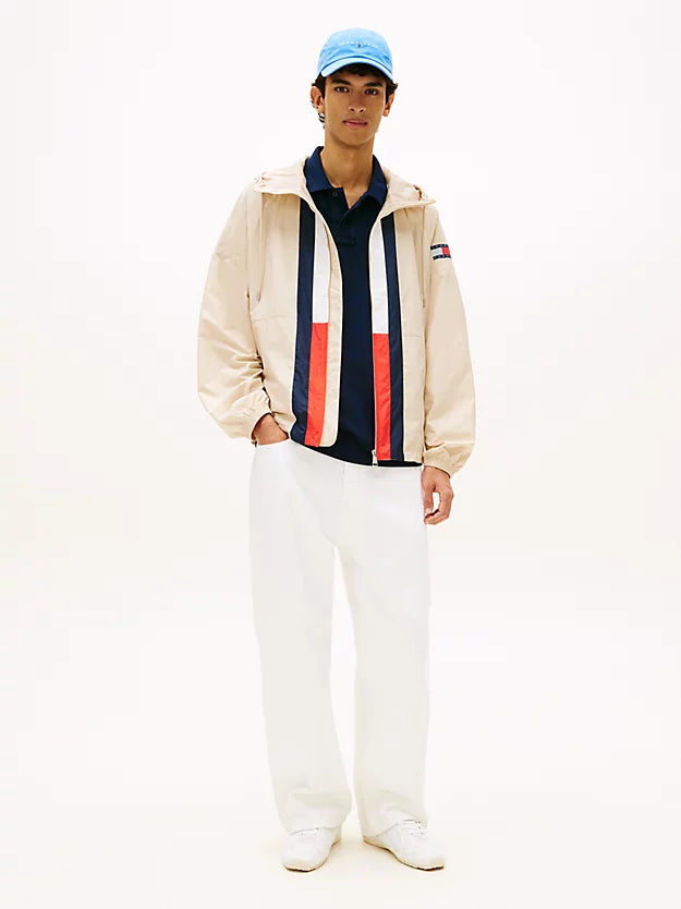 Oversized Colour-Blocked Water Repellent Chicago Windbreaker
