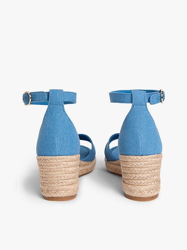 Hemp Crossover Strap Wedge Espadrilles