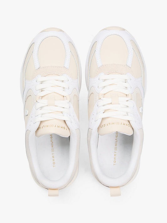 Monogram Leather Mixed Texture Trainers