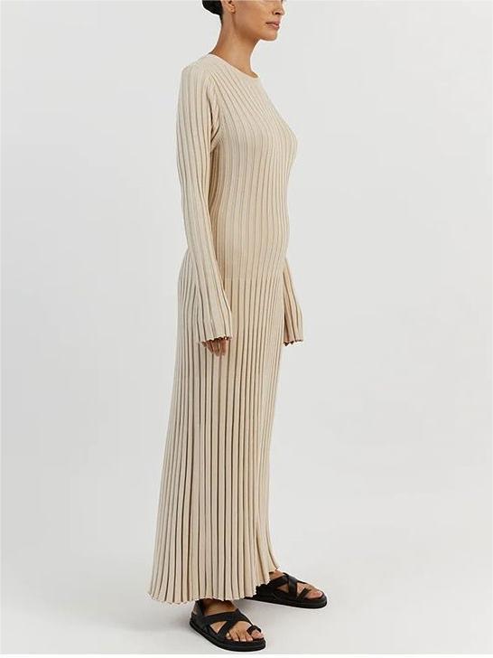 Robe Midi en Tricot à Manches pour l'Automne (Achetez-en 2, Livraison Gratuite)