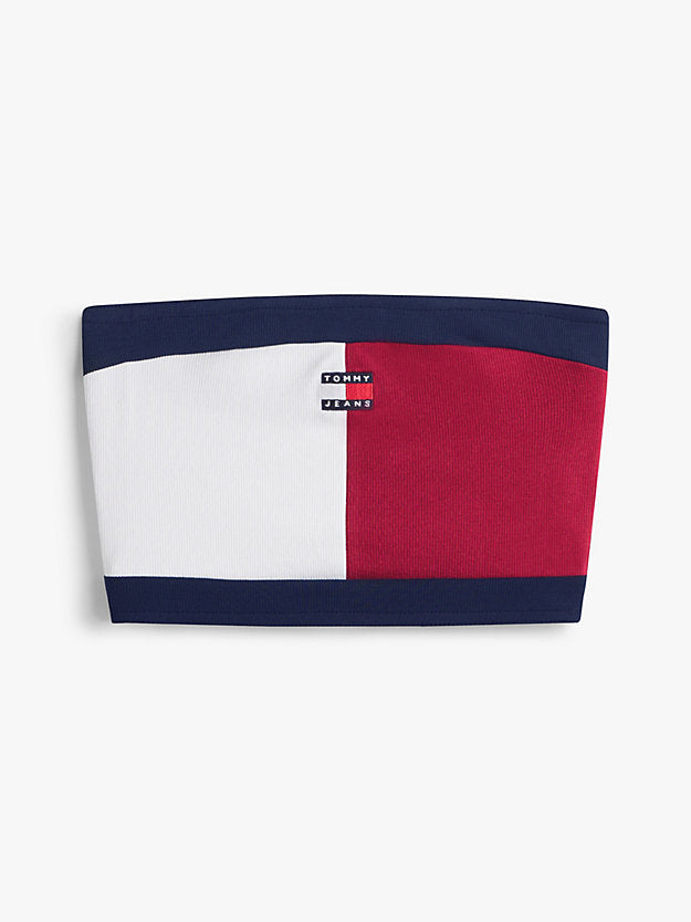 Badge Slim Colour-Blocked Tube Top