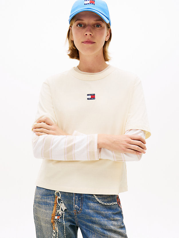 Badge Boxy Crew Neck T-Shirt