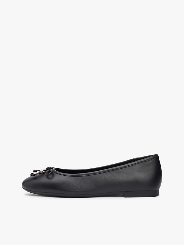 Monogram Charm Leather Ballerinas