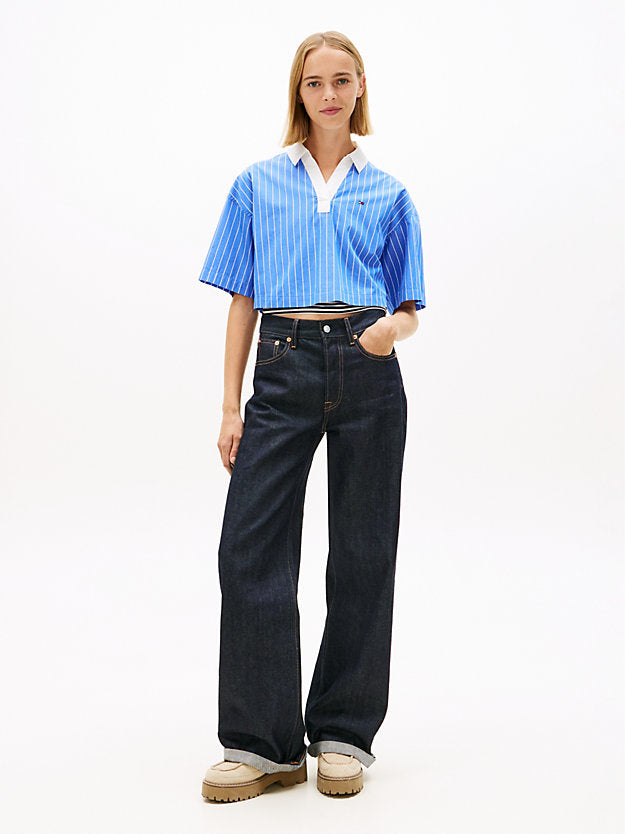 Relaxed Fit Popover Short Sleeve Shirt