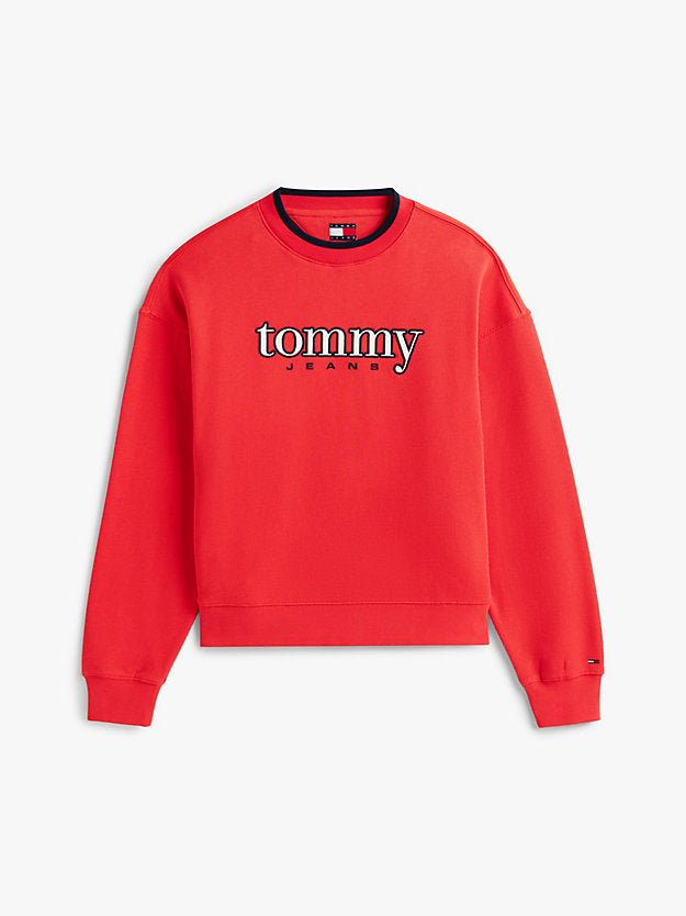 Logo Appliqué Boxy Fleece Sweatshirt