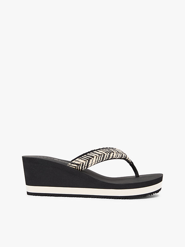 Rope Strap Wedge Flip-Flops