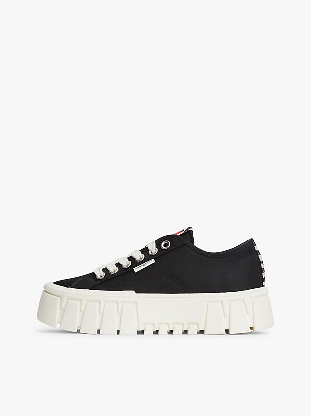 Zebra Print Logo Platform Cupsole Trainers