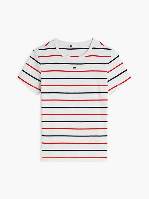 Ribbed Slim Crew Neck T-Shirt