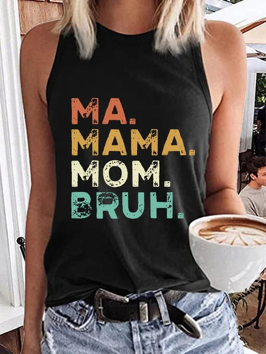 Débardeur imprimé « Cool Moms Club Ma Mama Mom Bruh » pour la fête des mères