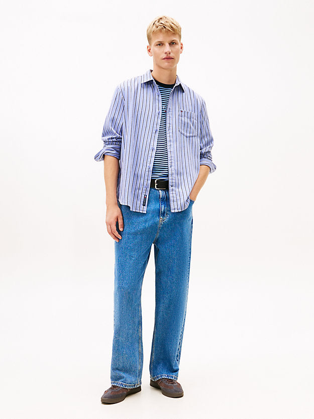 Relaxed Fit Stripe Twill Shirt