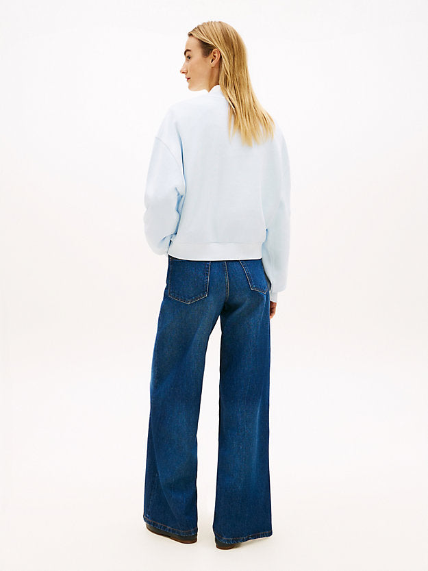 Crest Embroidery Relaxed Terry Sweatshirt