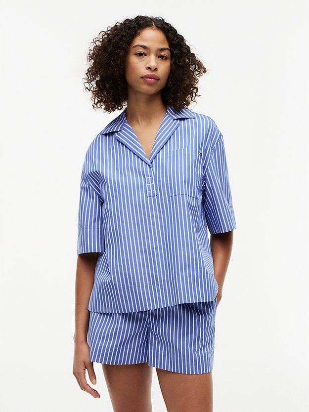 Relaxed Fit Poplin Short Sleeve Shirt