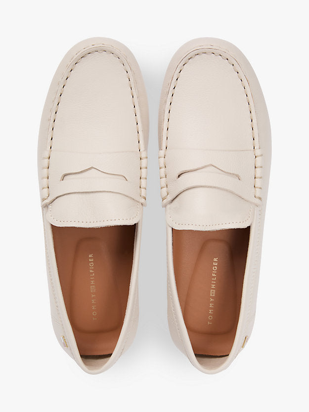 Leather Enamel Flag Driver Shoes