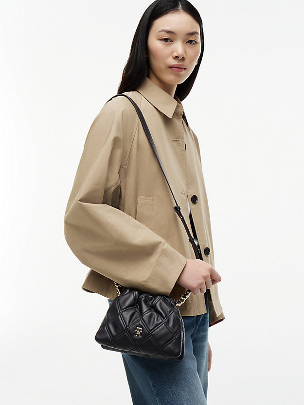 Quilted Chain Monogram Crossbody Bag